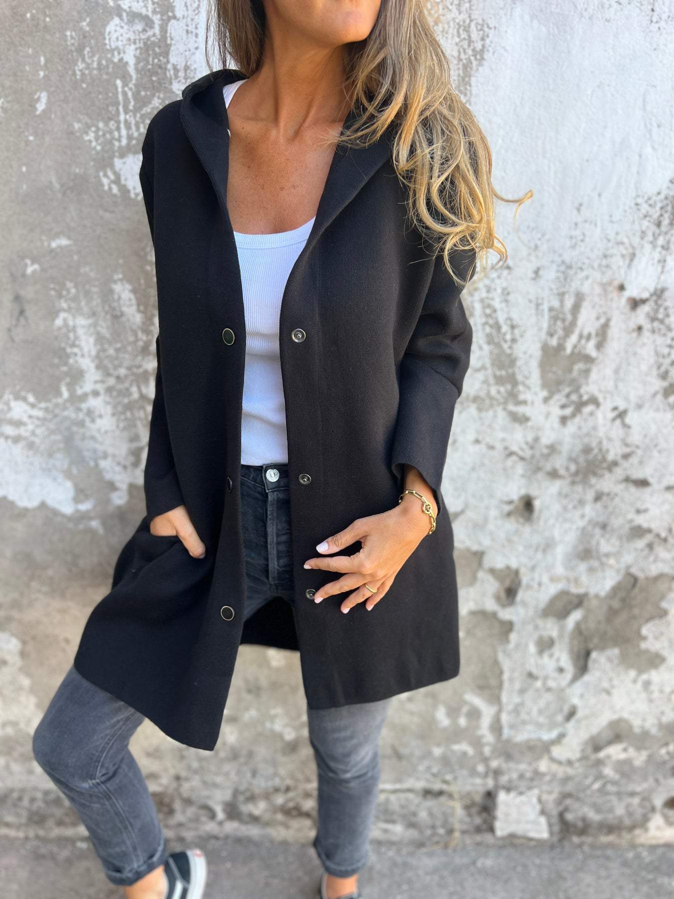 Perrine | Cardigan à Capuche avec Poches
