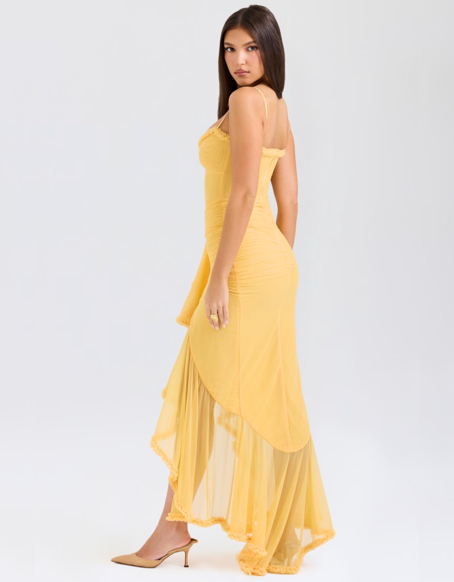 Isadora | Robe Maxi avec Détail Volanté