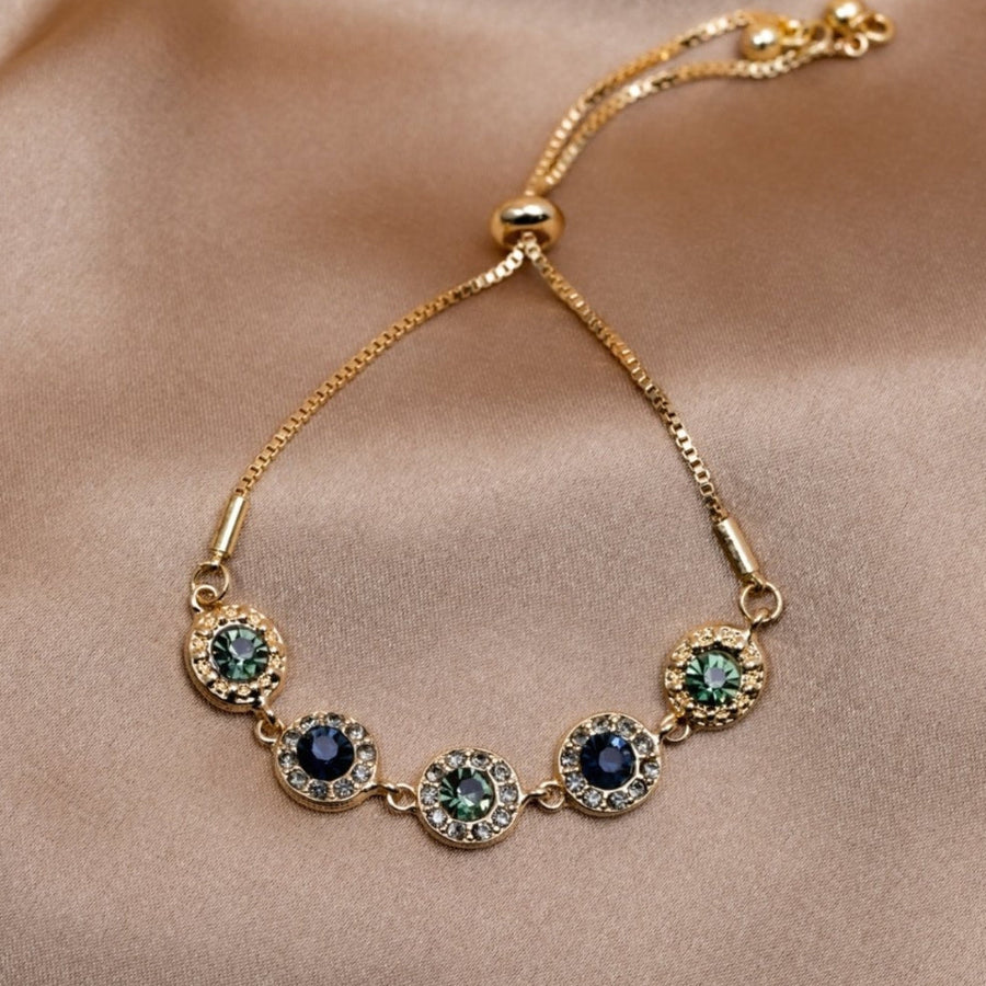 Eugénie | Bracelet Ajustable Doré en Zirconia