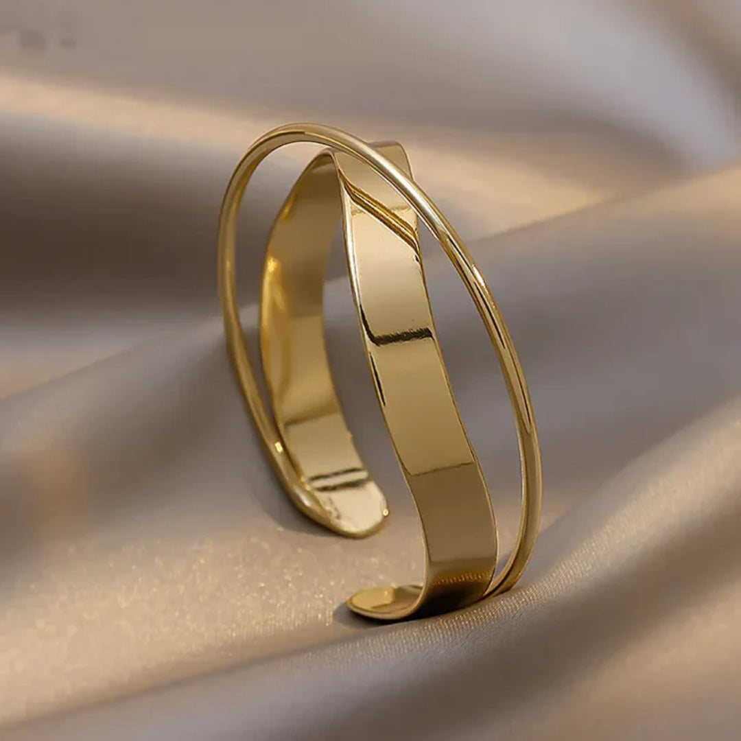 Tatiana | Bracelet Manchette Doré Classique