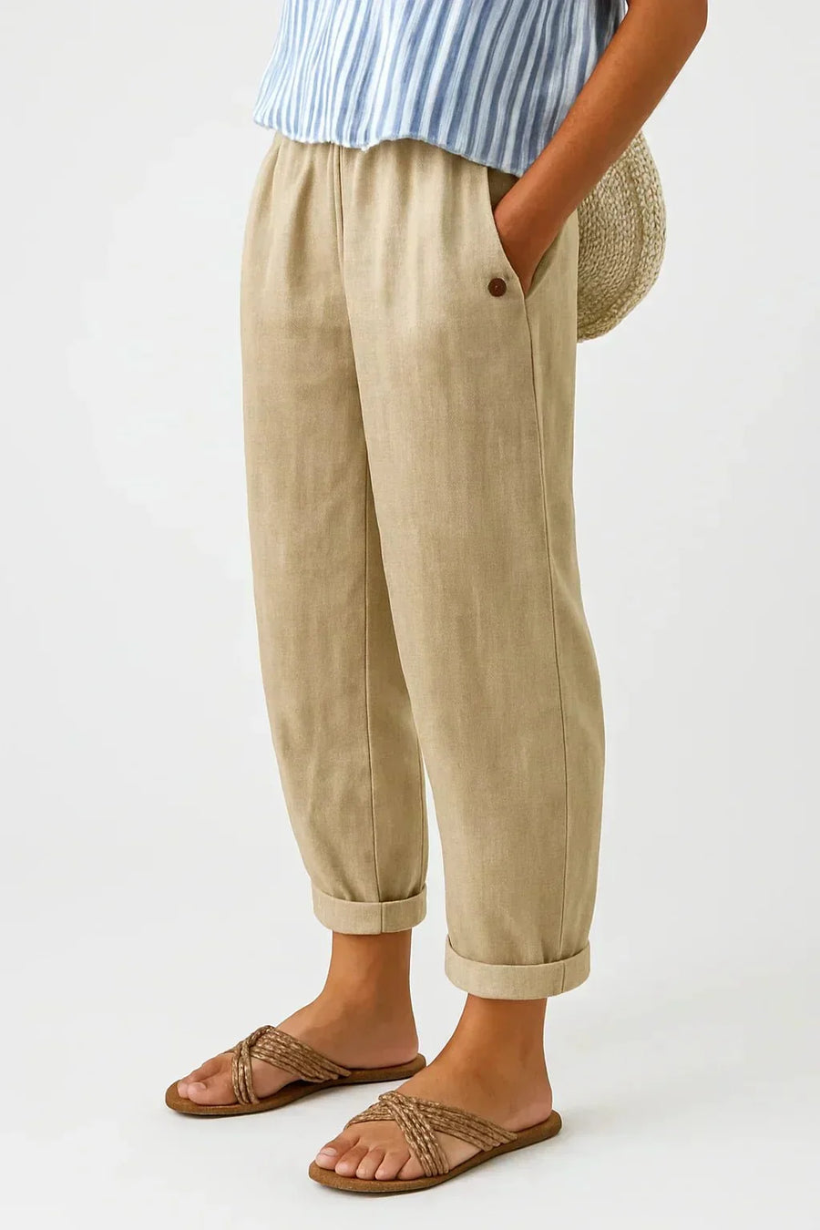 Édith | Pantalon Léger en Lin et Coton