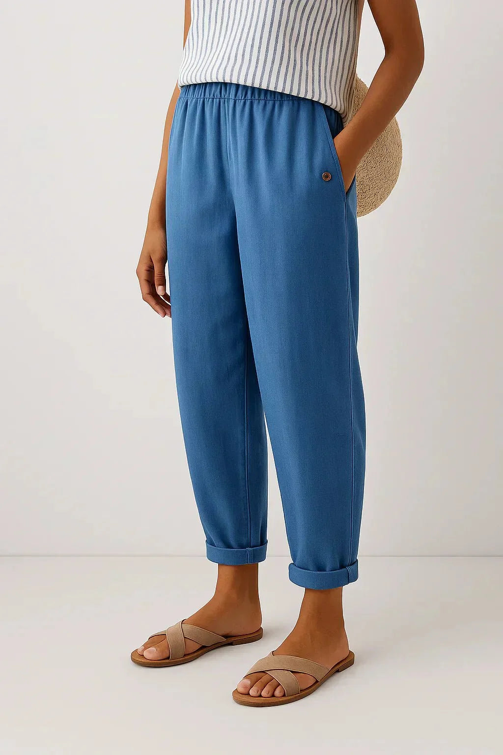 Édith | Pantalon Léger en Lin et Coton