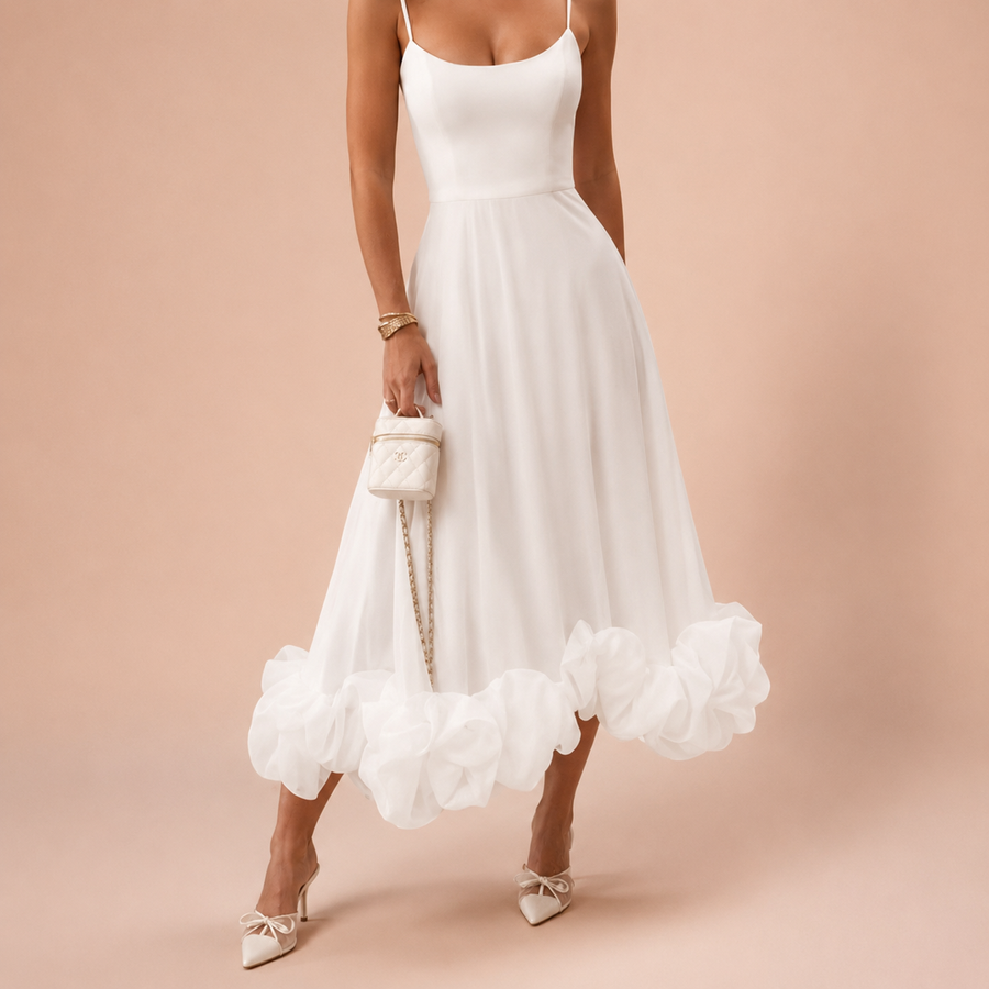 Daphne | Robe Midi à Volants