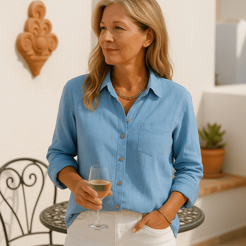 Eve | Chemise en Lin à Poche Poitrine