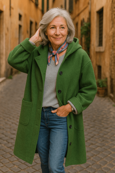 Gaëlle | Manteau en Laine à Col Montant