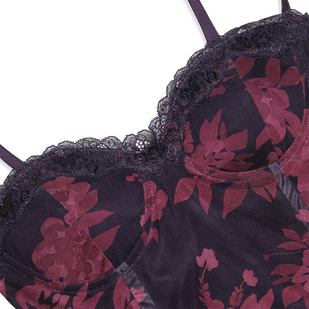 Pénélope | Robe Maxi Rétro à Imprimé Fleuri