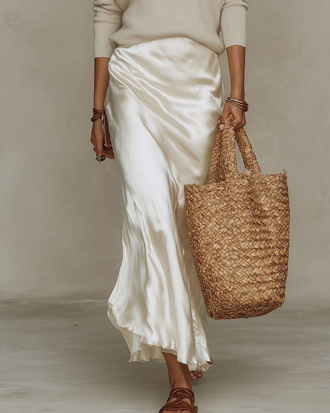 Élodie | Robe Midi Satinée Élégante