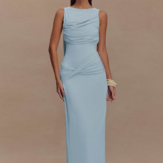 Grace | Robe Longue de Soirée avec Dos Nu et Fente Haute