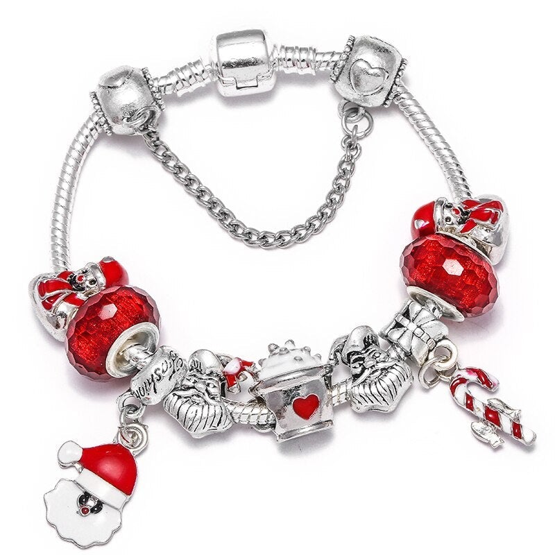 Dorothée | Bracelet de Noël à Charms Argentés