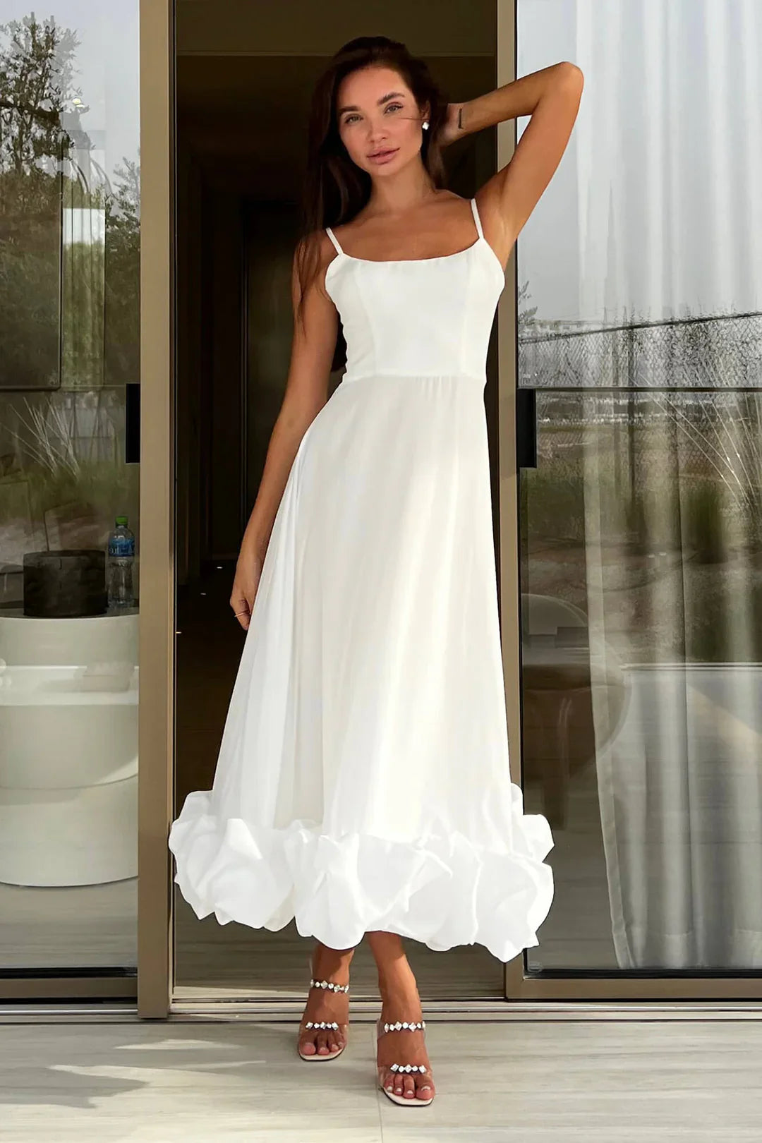 Daphne | Robe Midi à Volants