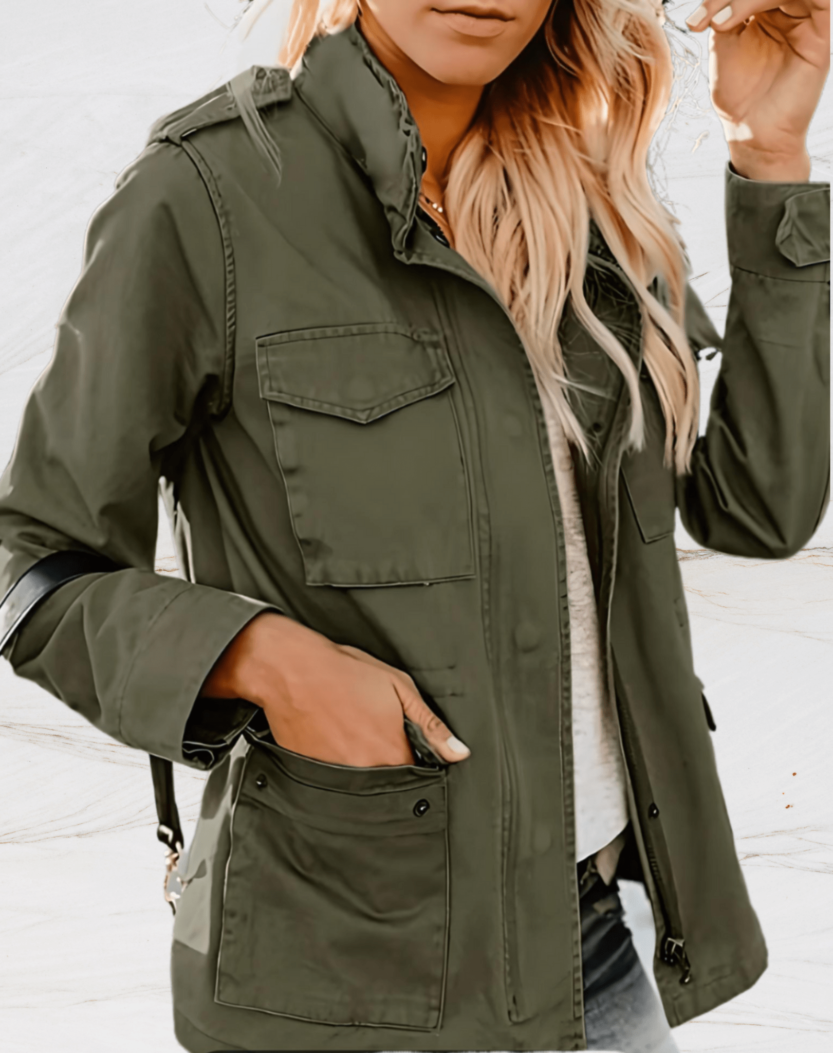 Mathilde | Veste Utility à Coupe Structurée