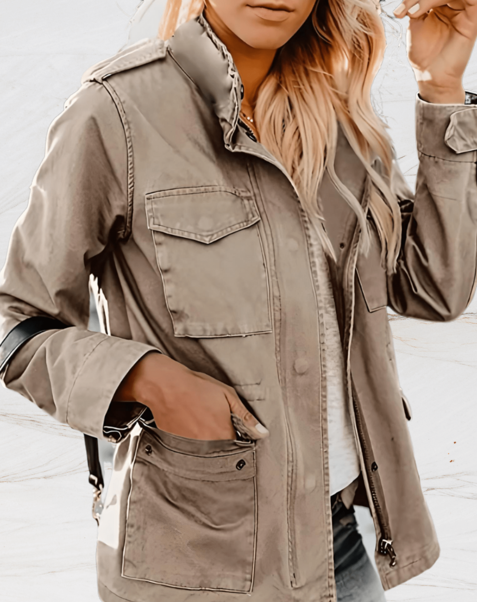 Mathilde | Veste Utility à Coupe Structurée