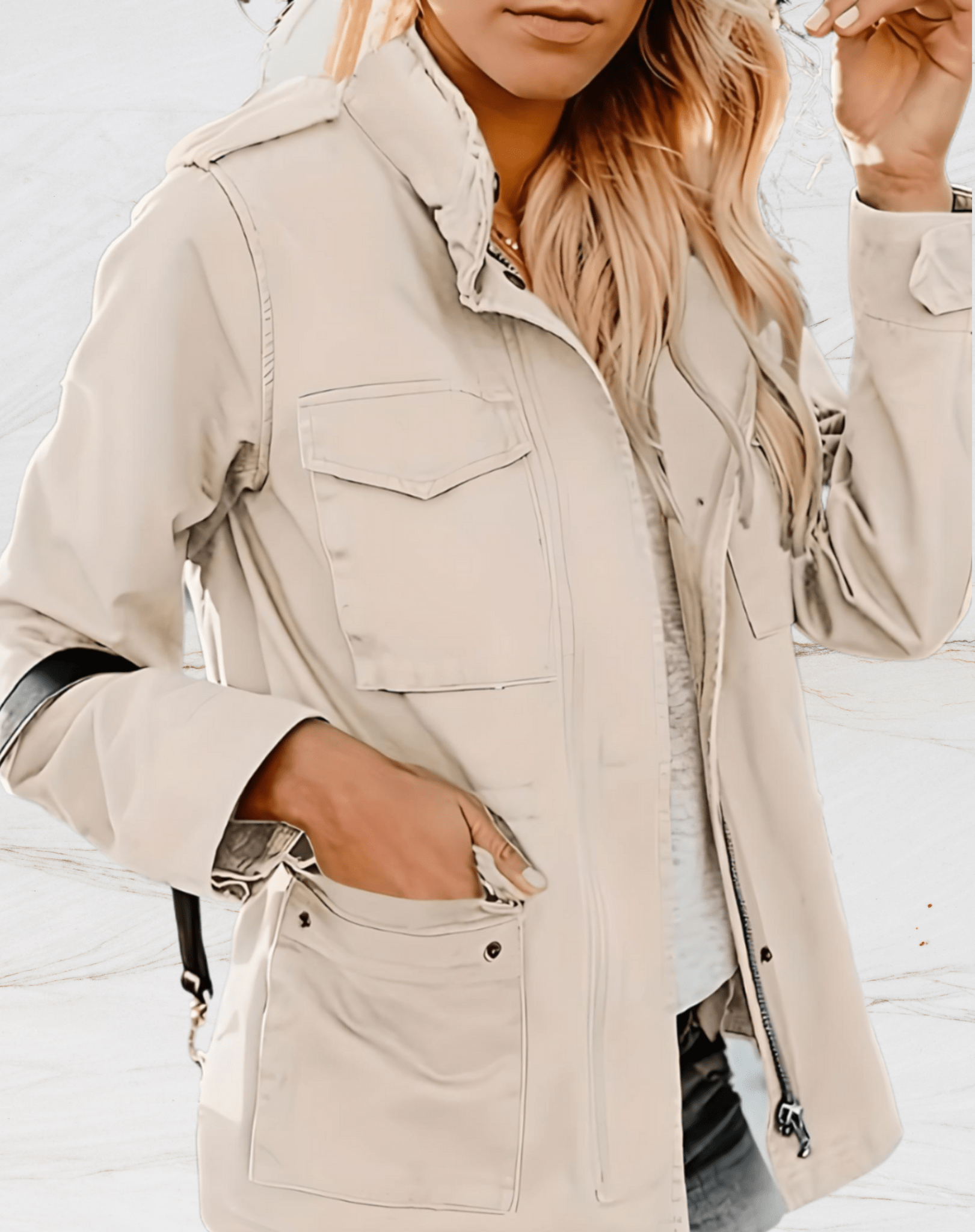 Mathilde | Veste Utility à Coupe Structurée