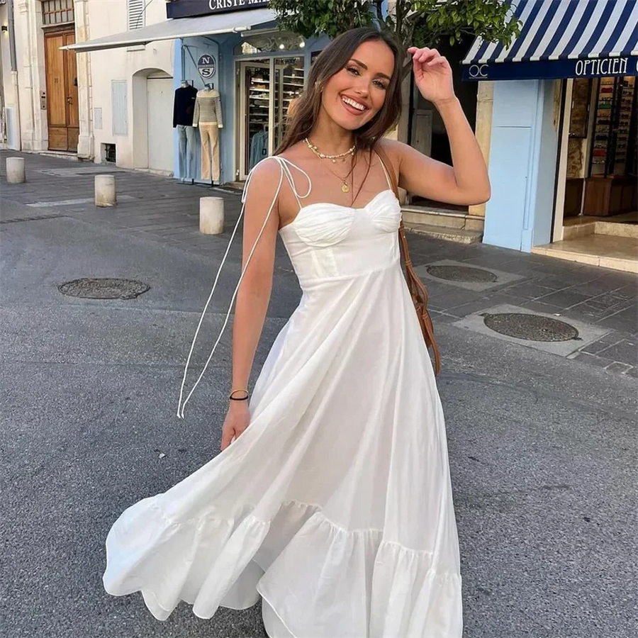 Nina | Robe Maxi Légère en Coton-Lin