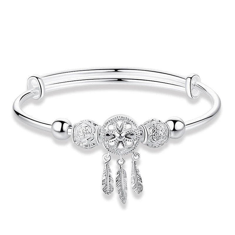 Joëlle | Bracelet Attrape-Rêves Ajustable en Argent 925