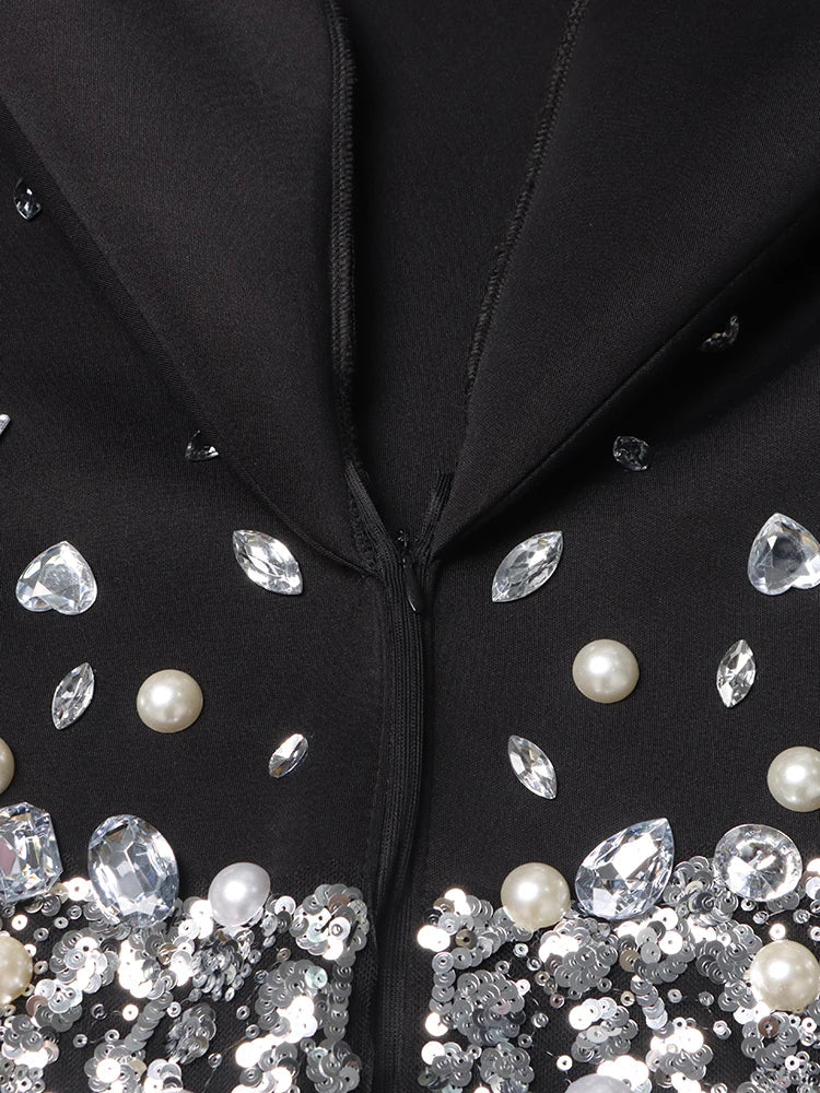 Eleonore | Robe Blazer avec Perles et Cristaux