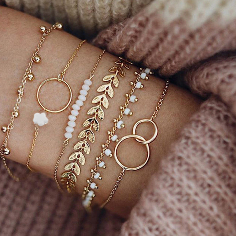 Charlotte | Pack de Bracelets Bohèmes Dorés