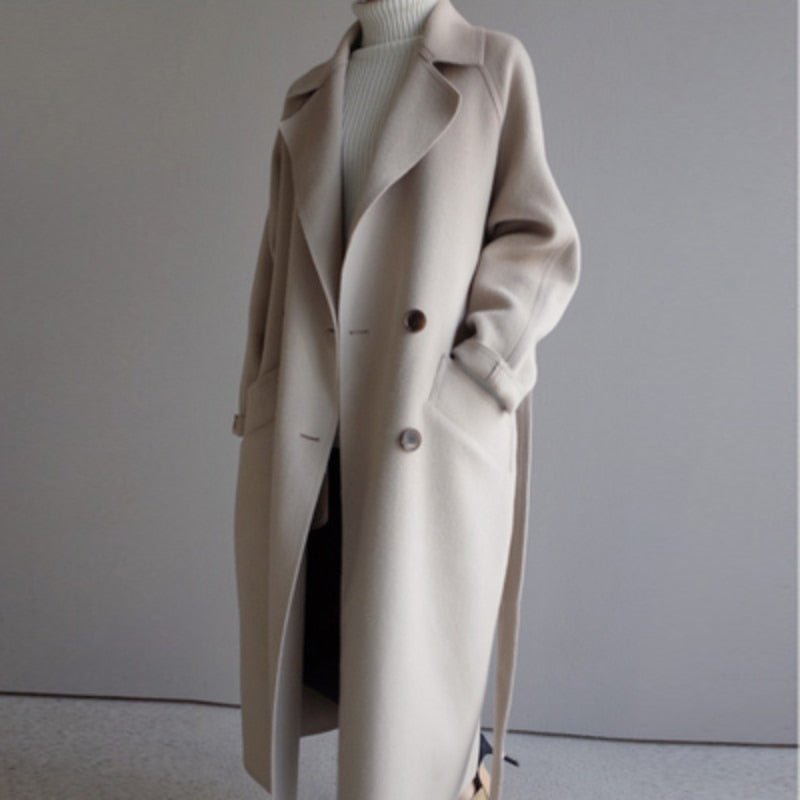 Céleste | Manteau Long en Laine à Coupe Raffinée
