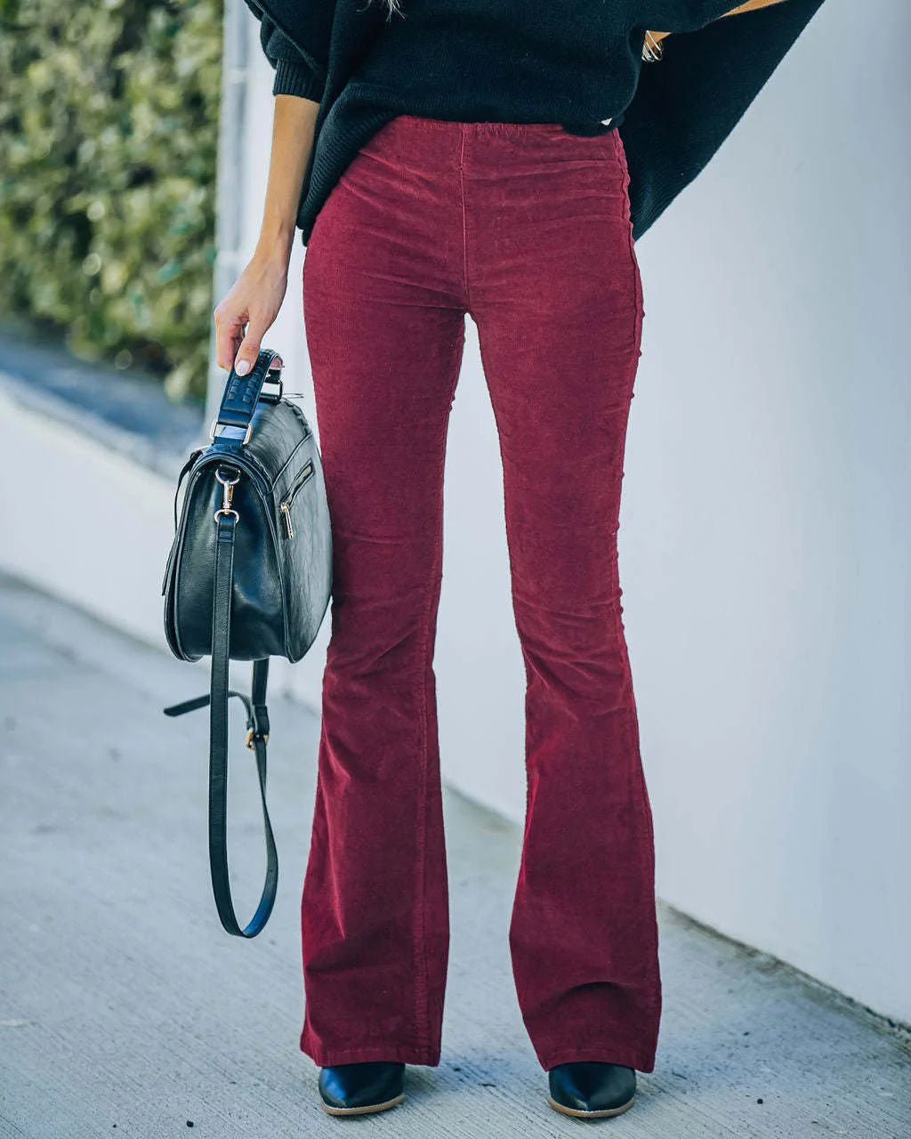 Francine | Pantalon Évasé à Taille Haute