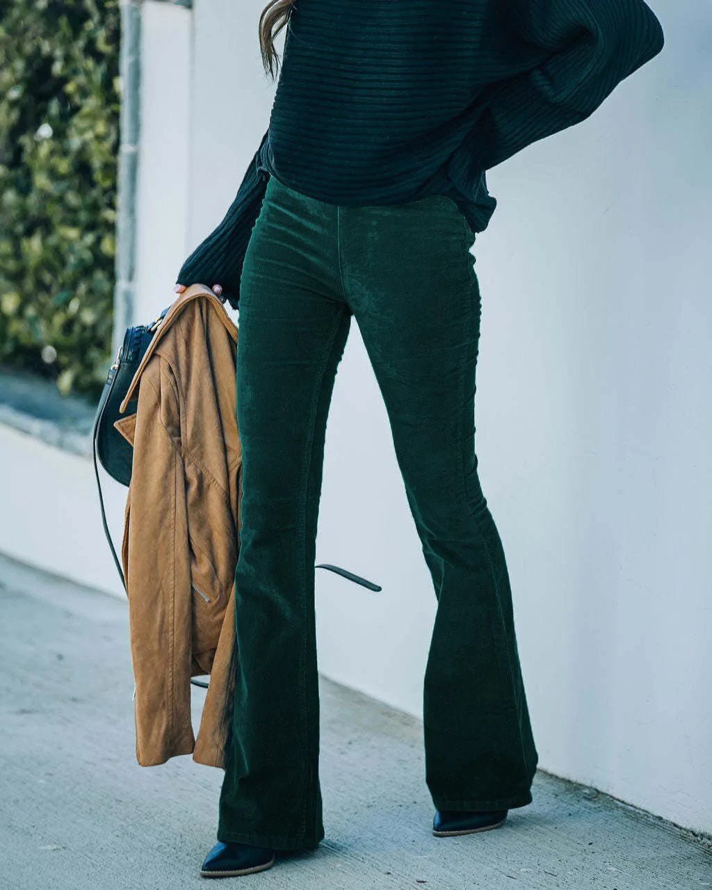 Francine | Pantalon Évasé à Taille Haute