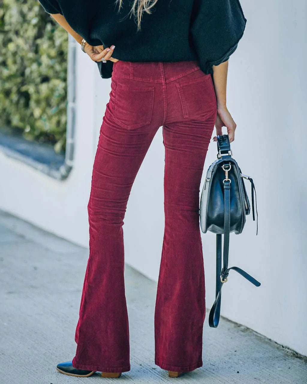 Francine | Pantalon Évasé à Taille Haute