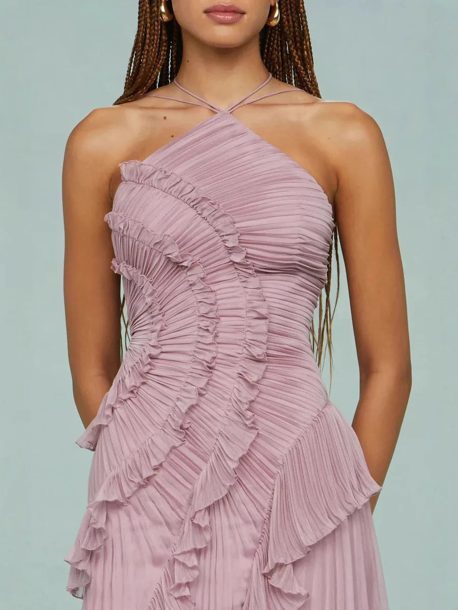Camille | Robe Plissée à Volants