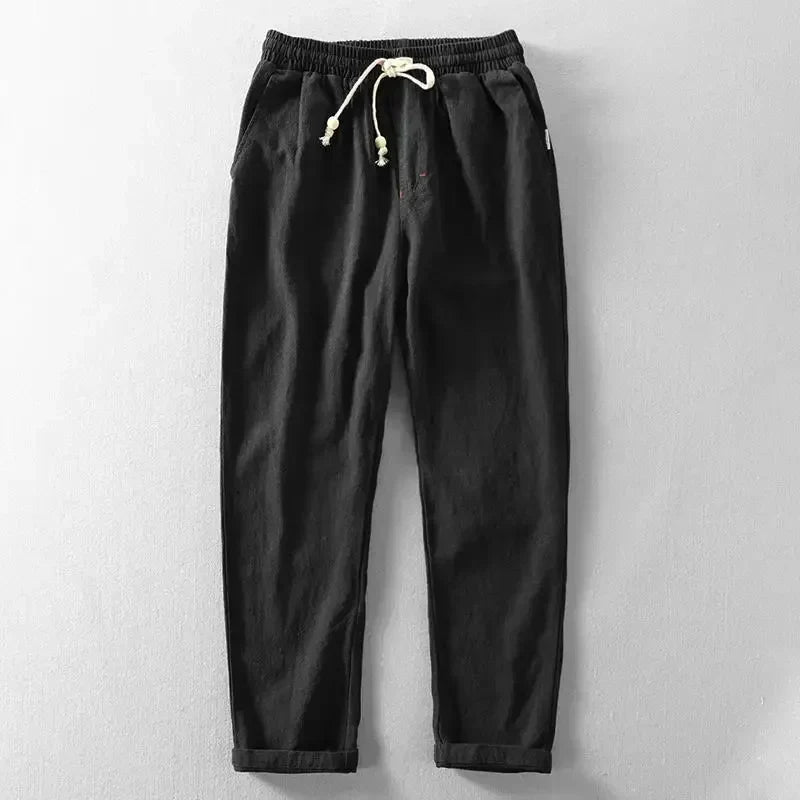 Lucie | Pantalon Décontracté en Coton à Taille Élastiquée