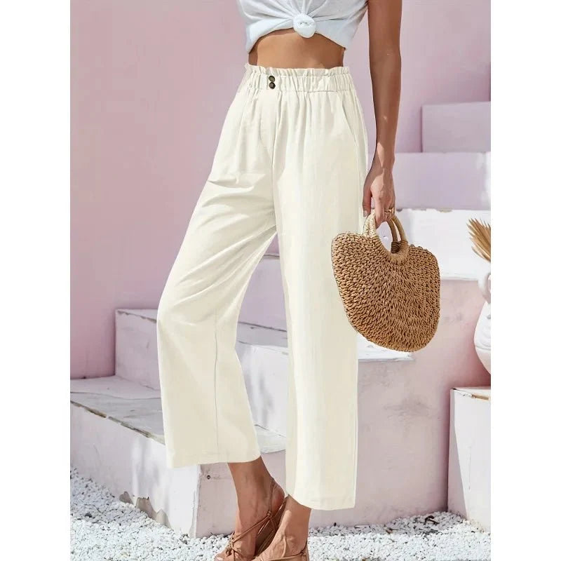 Soléa | Pantalon d'Été en Lin et Coton