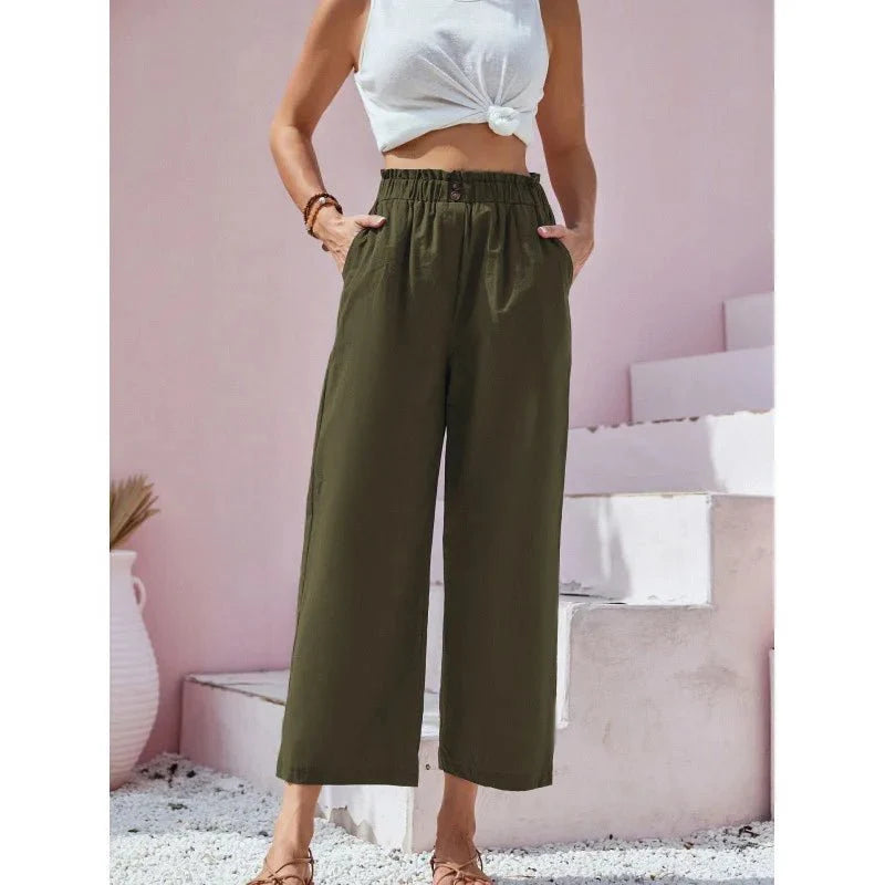 Soléa | Pantalon d'Été en Lin et Coton
