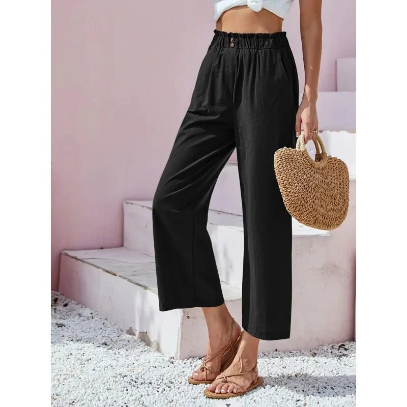 Soléa | Pantalon d'Été en Lin et Coton
