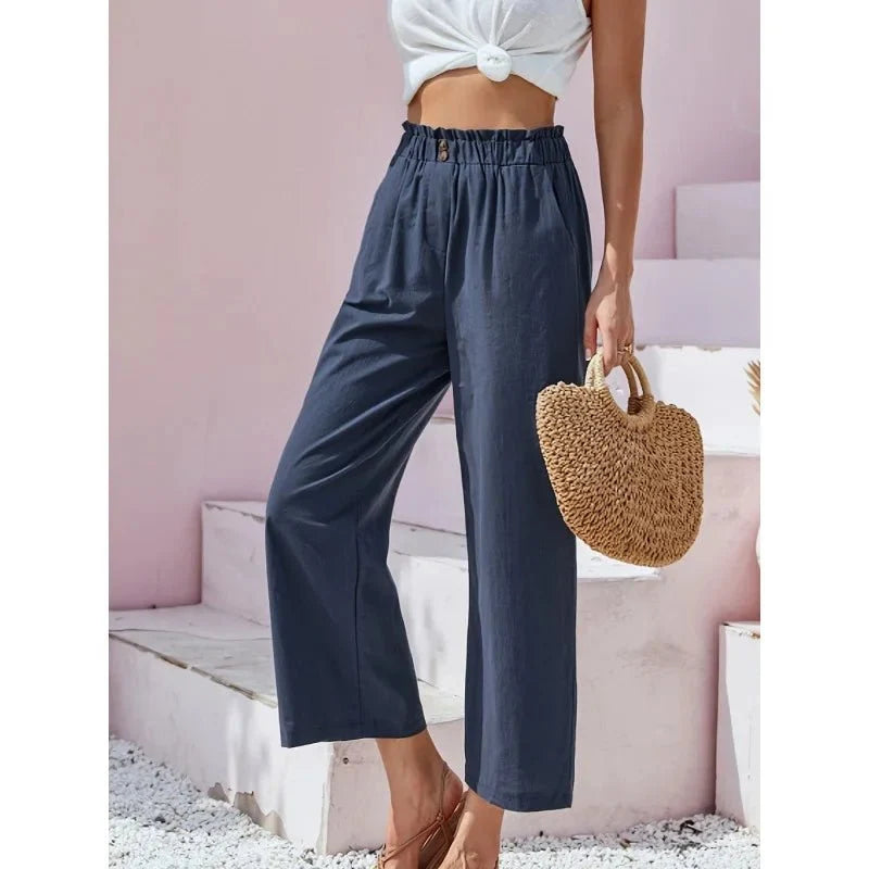 Soléa | Pantalon d'Été en Lin et Coton