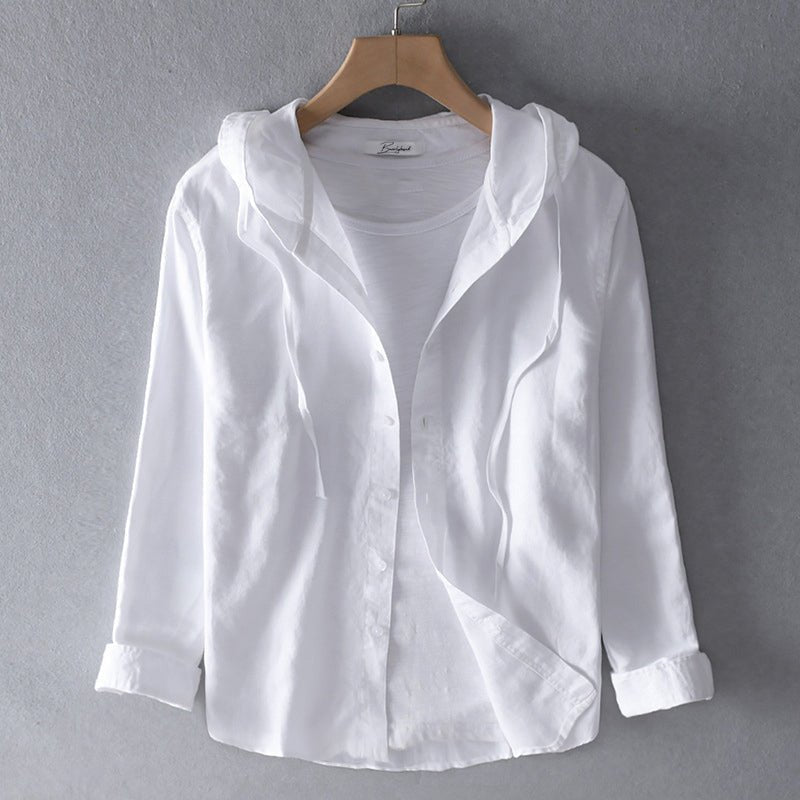 Tamika | Chemise Rayée à Capuche en Lin
