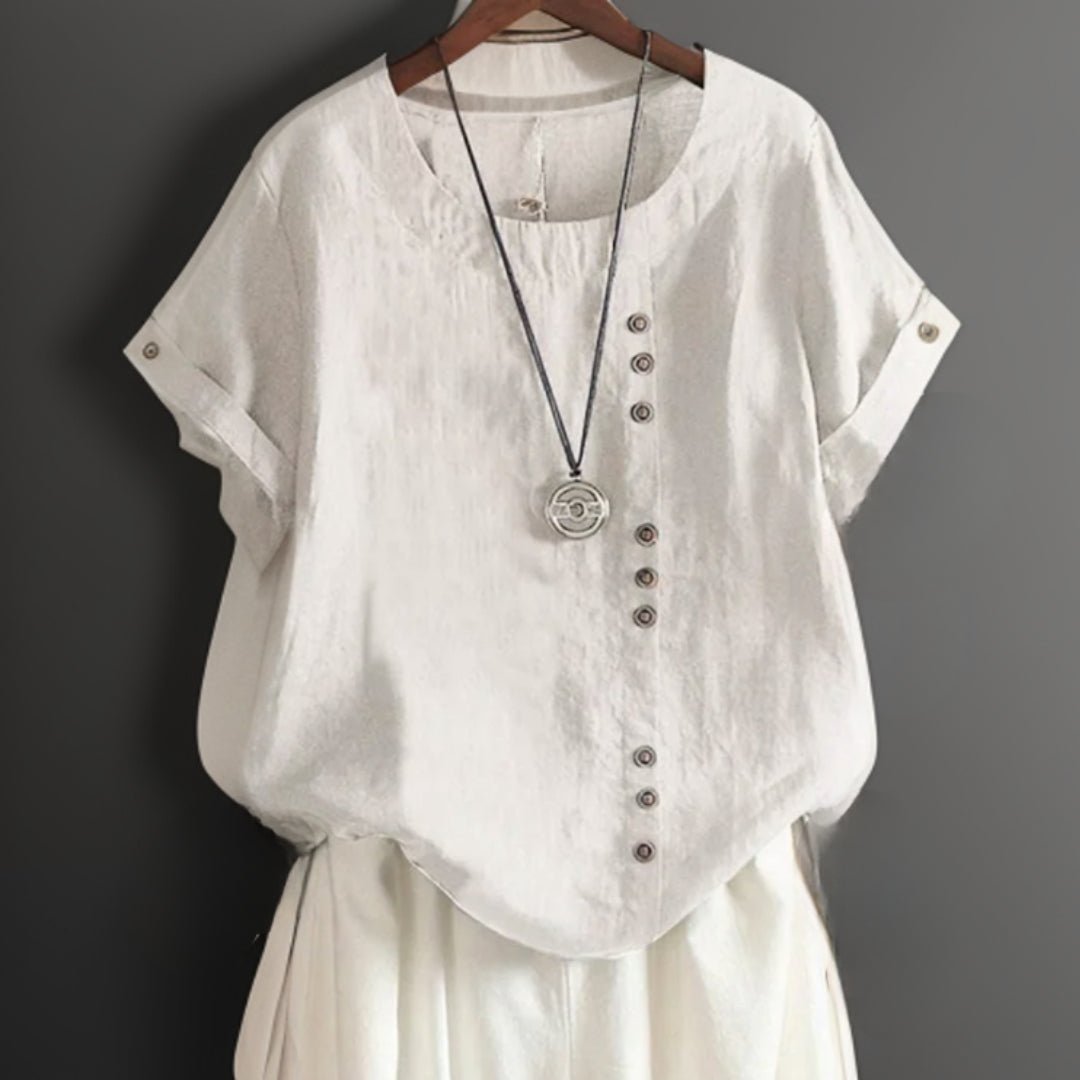 Isla | Blouse en Lin à Rangée de Boutons