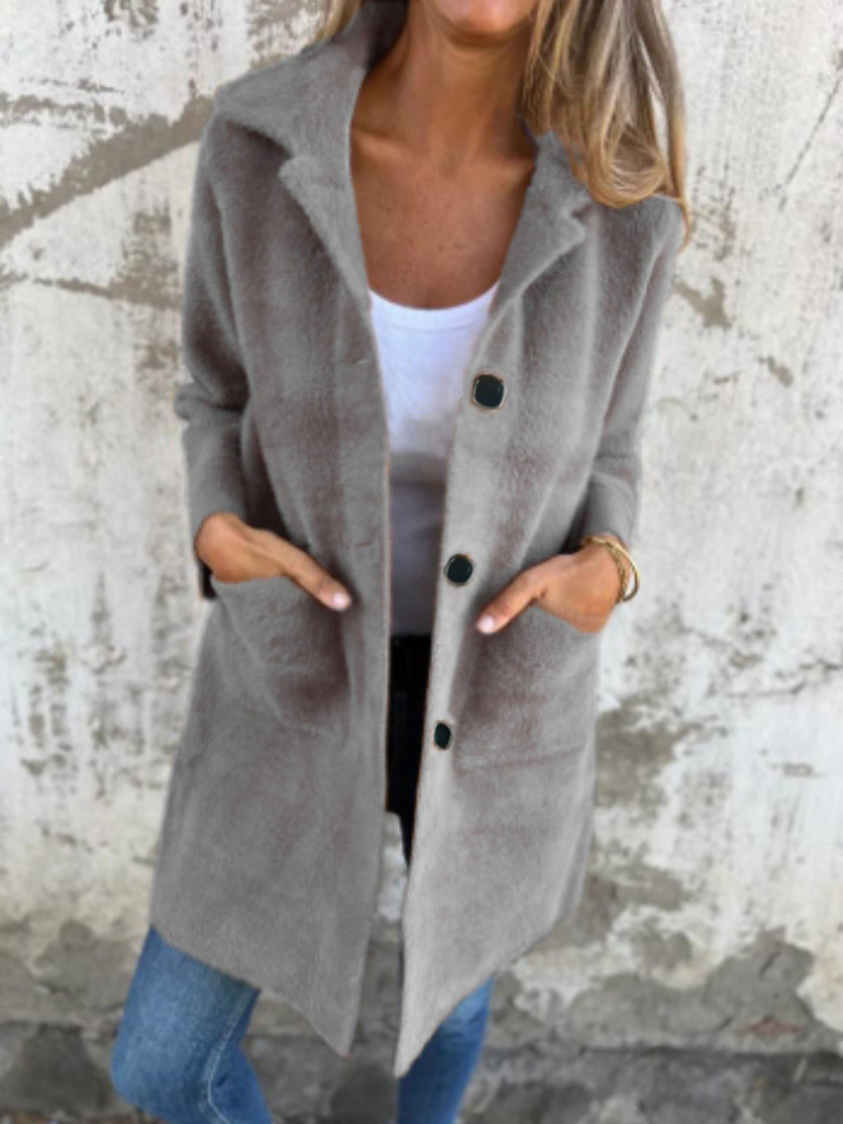 Marcelle | Manteau en Grosse Maille à Revers