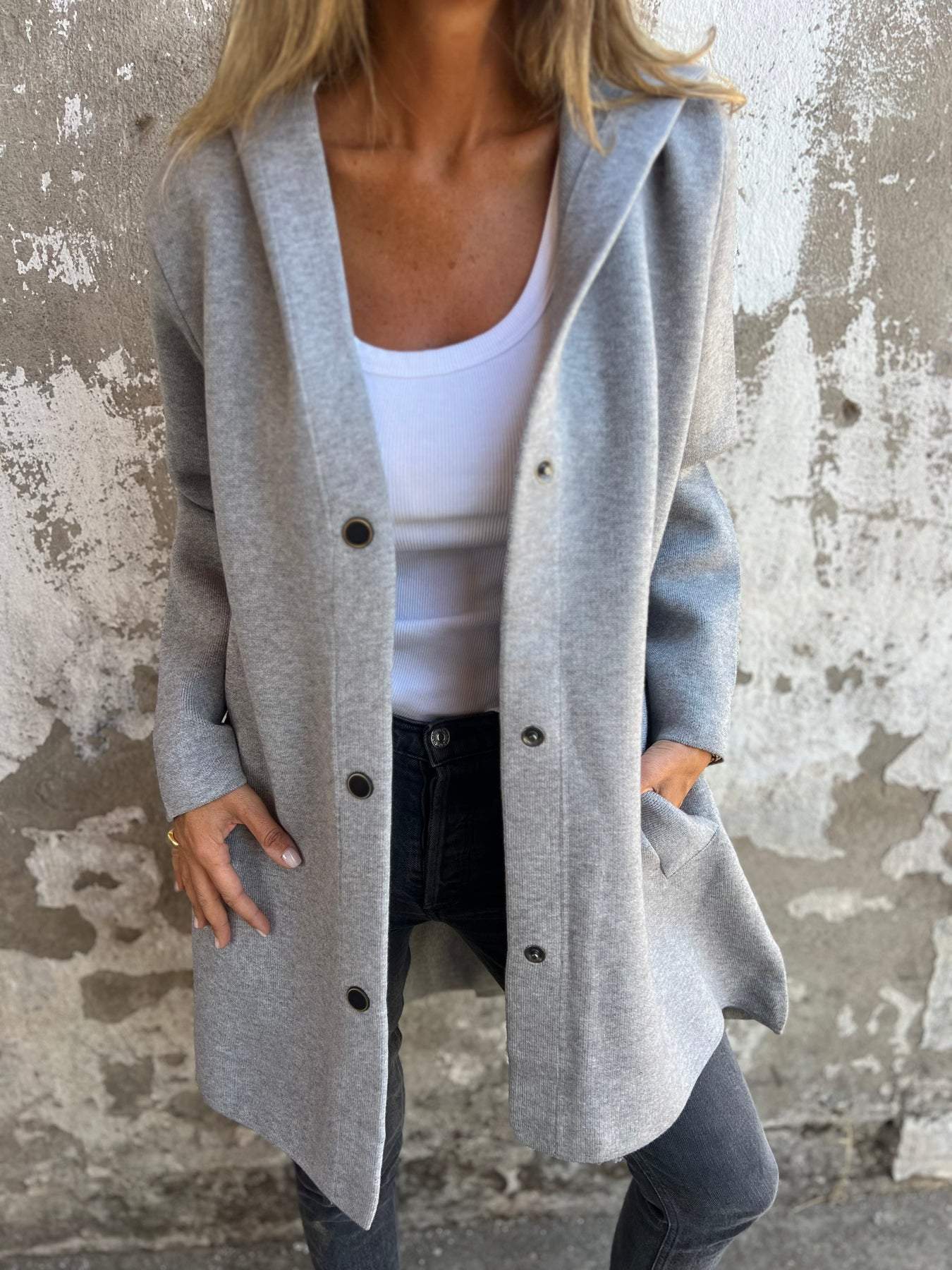 Perrine | Cardigan à Capuche avec Poches
