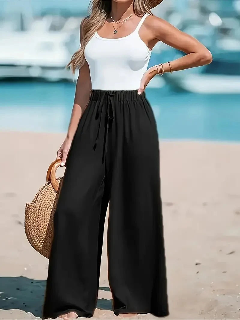 Lucile | Pantalon Large à Taille Haute