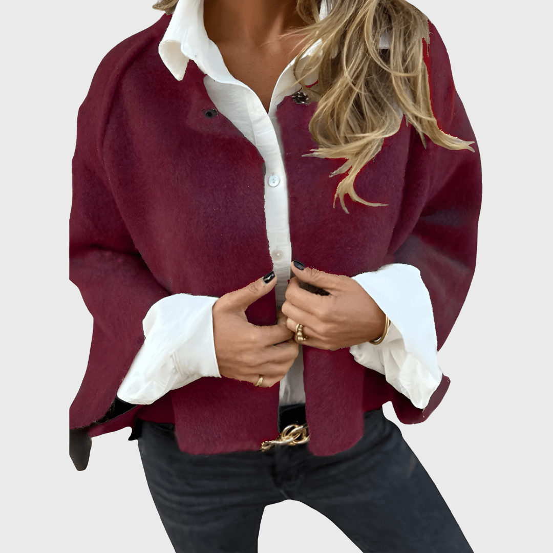 Andrée | Veste Courte Chaude en Laine Mélangée