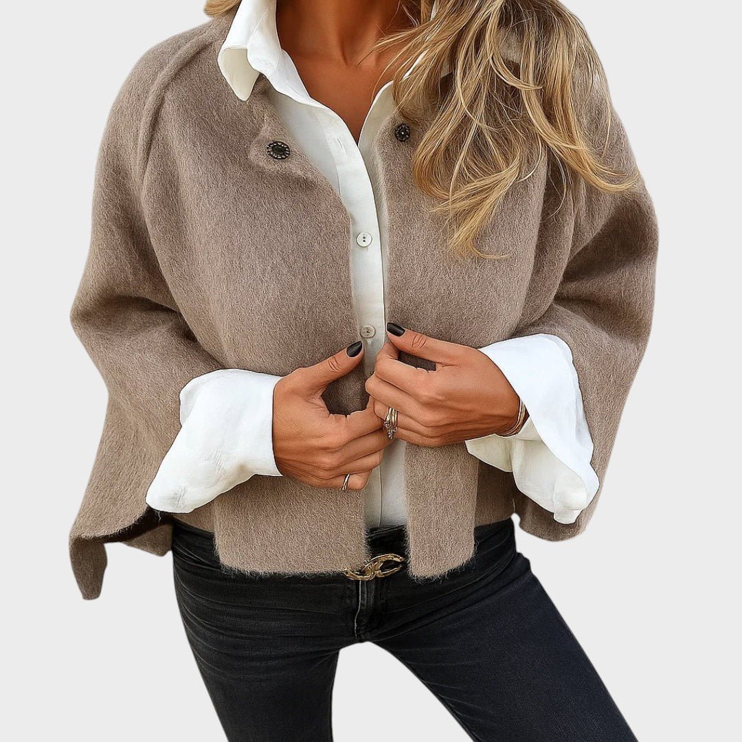 Andrée | Veste Courte Chaude en Laine Mélangée