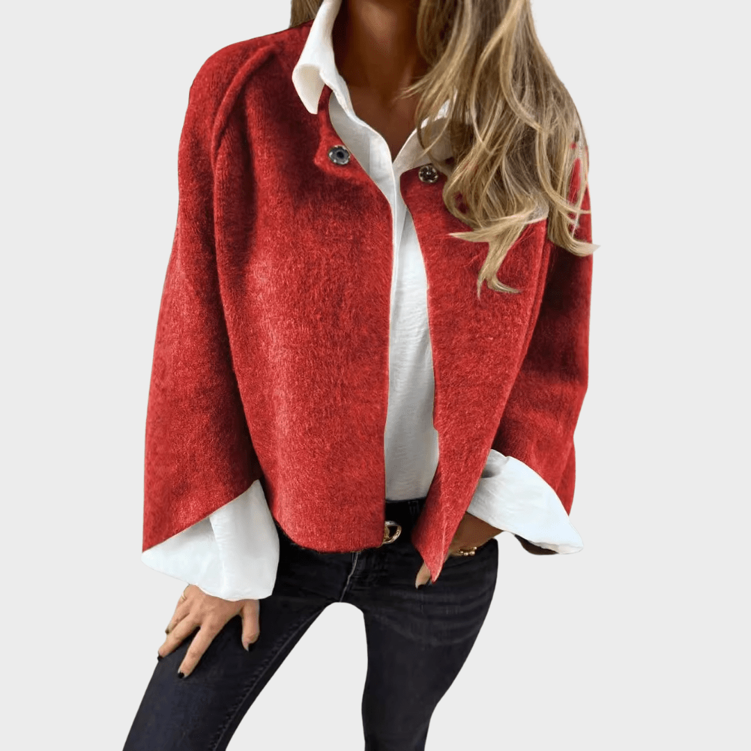 Andrée | Veste Courte Chaude en Laine Mélangée