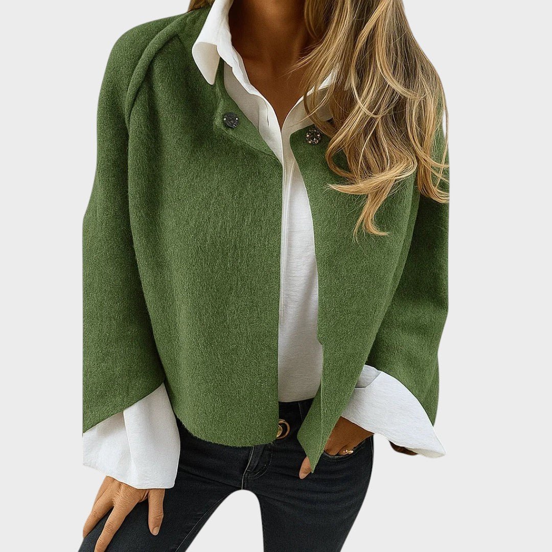 Andrée | Veste Courte Chaude en Laine Mélangée