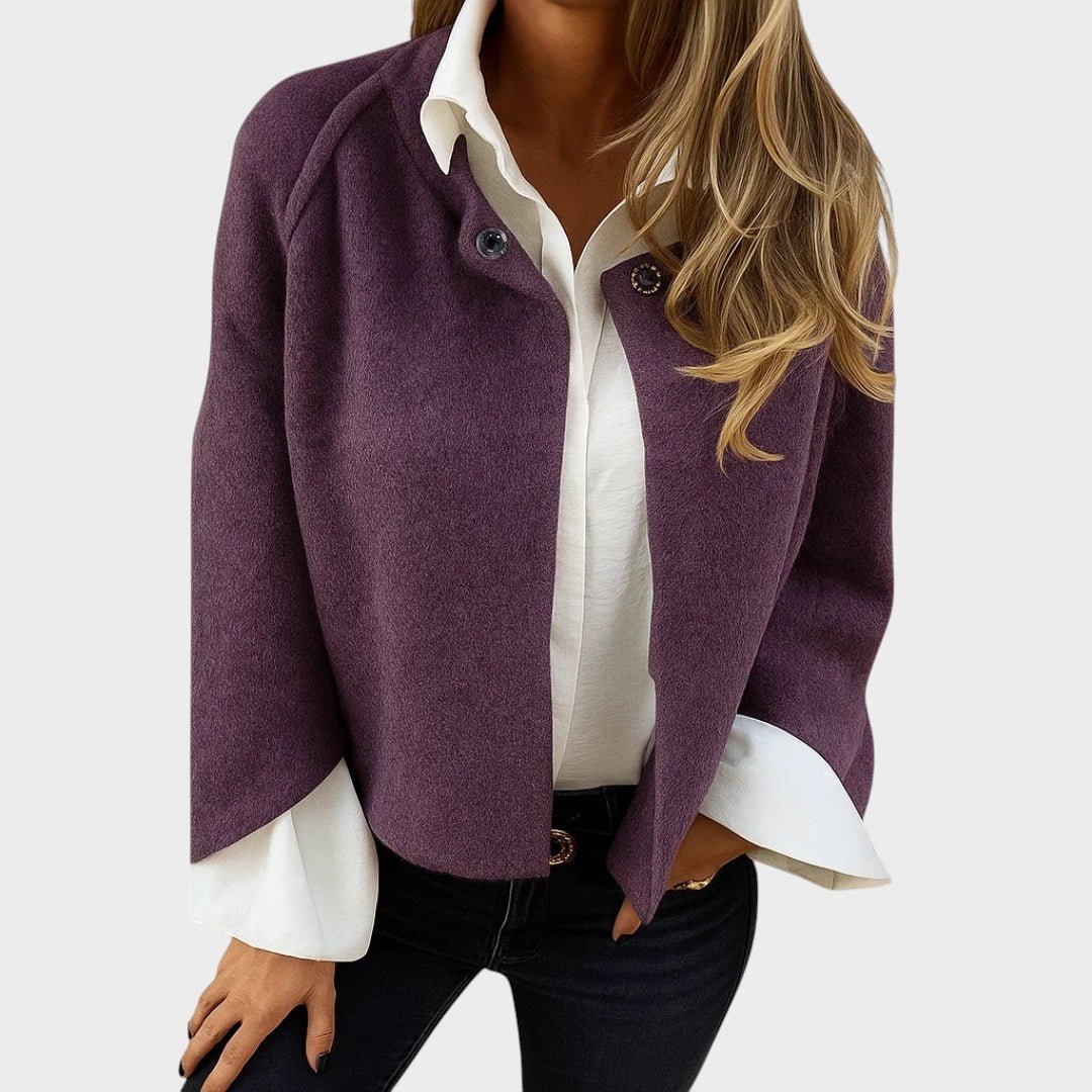 Andrée | Veste Courte Chaude en Laine Mélangée