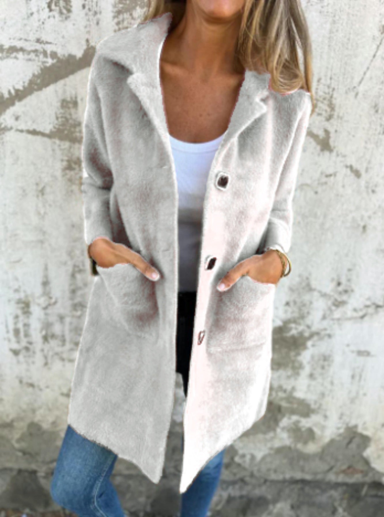 Marcelle | Manteau en Grosse Maille à Revers