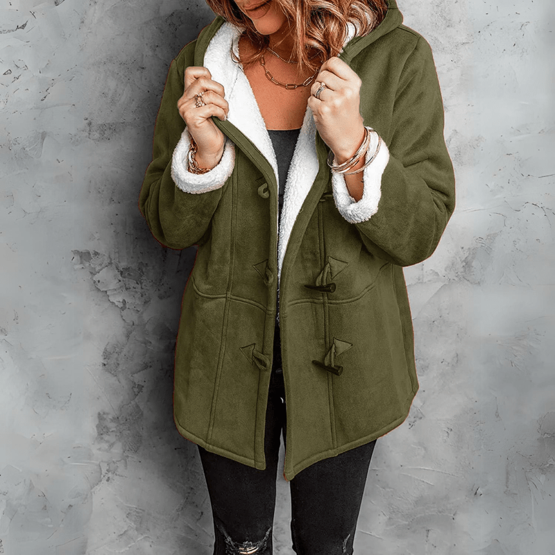 Denise | Manteau Élégant à Col Capuche