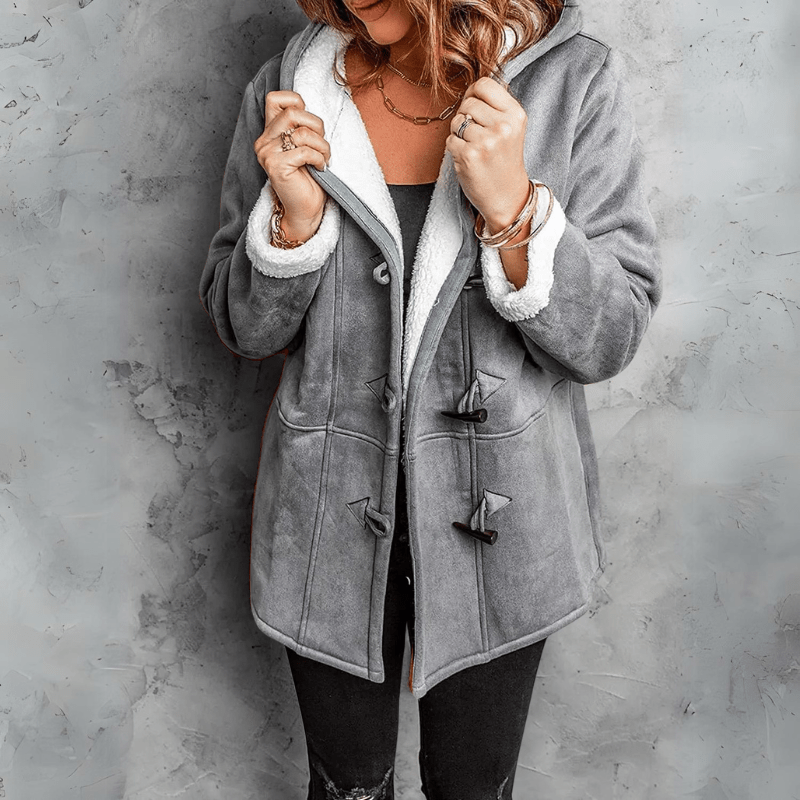 Denise | Manteau Élégant à Col Capuche