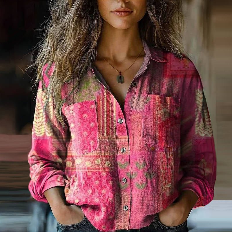 Valentina | Chemise à Imprimé Bandana Dégradé