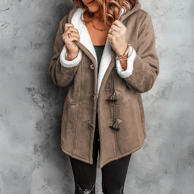 Denise | Manteau Élégant à Col Capuche