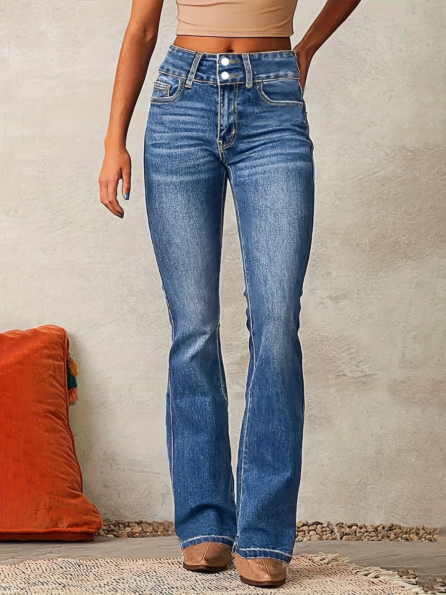 Marylène | Jean Bootcut à Taille Haute
