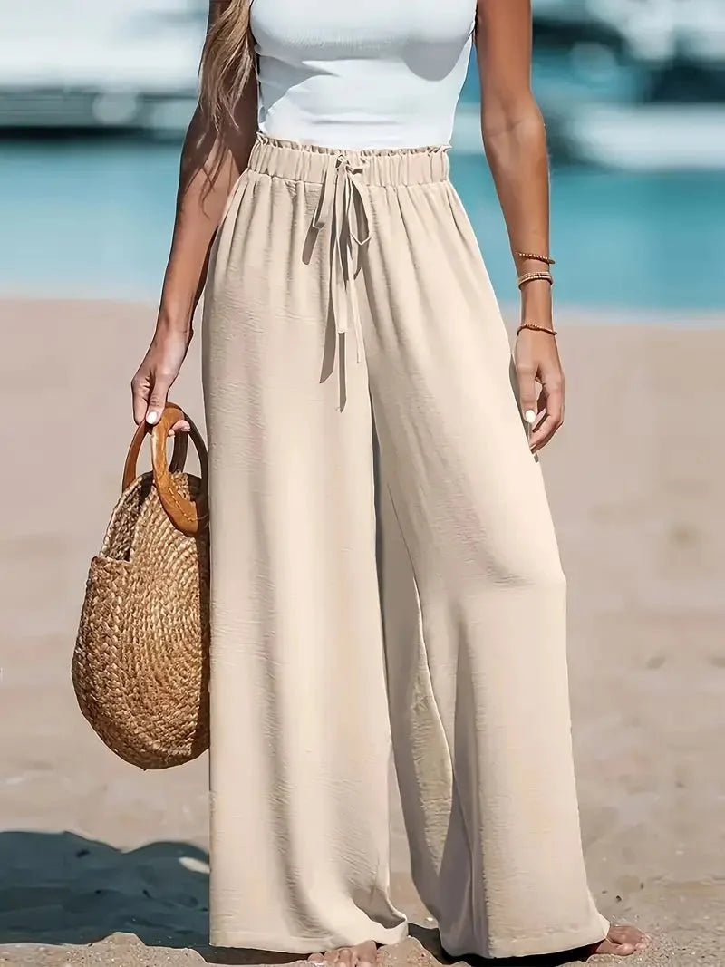 Lucile | Pantalon Large à Taille Haute