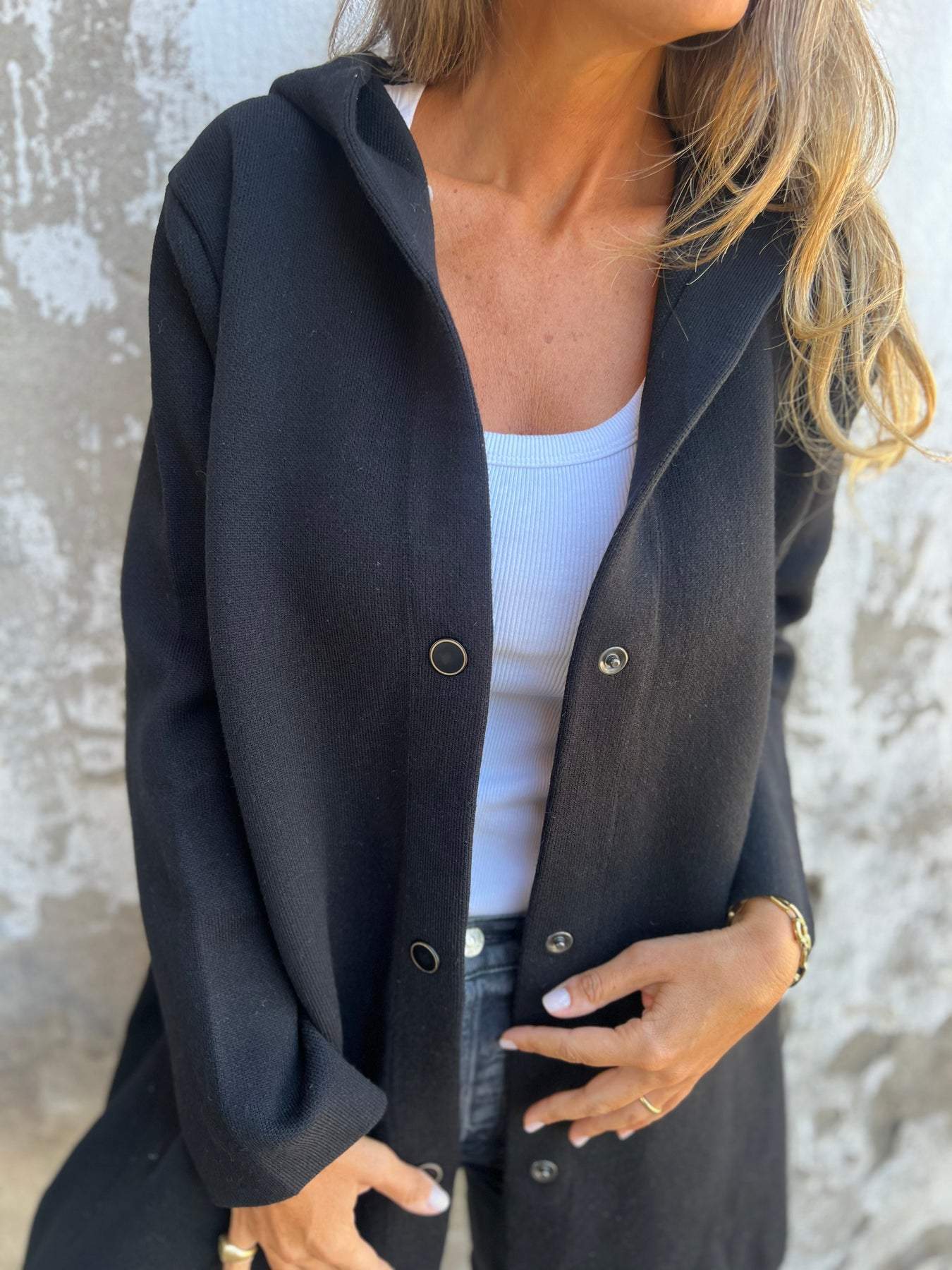 Perrine | Cardigan à Capuche avec Poches