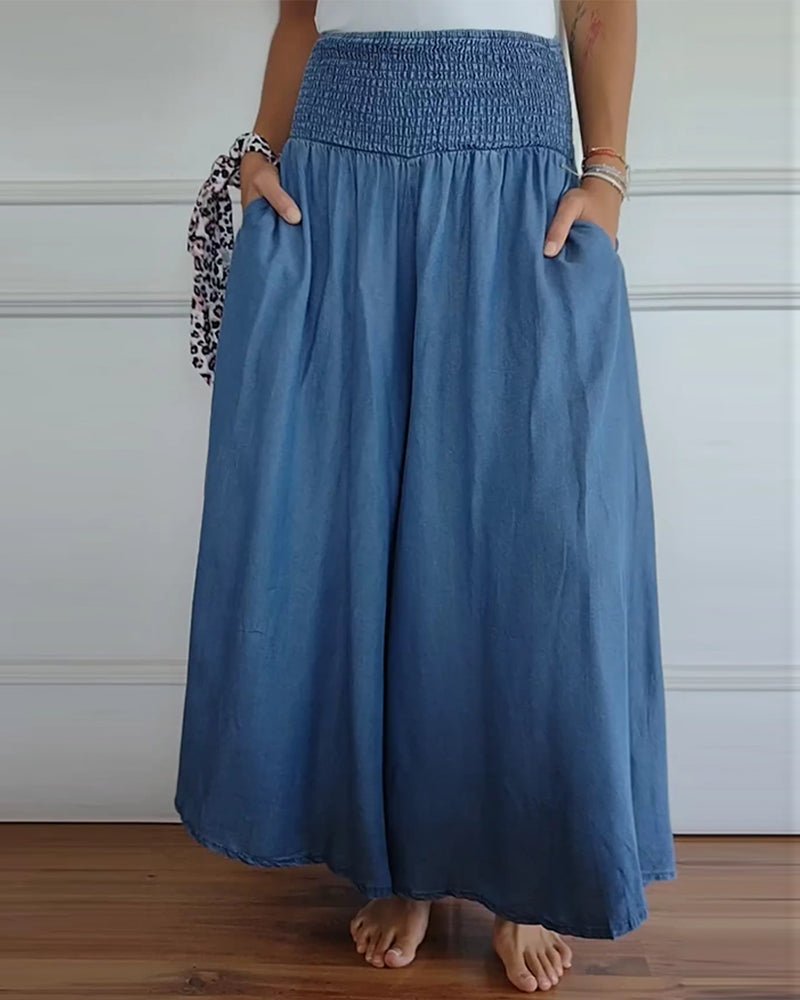 Pharsey | Pantalon Large à Taille Haute Confortable